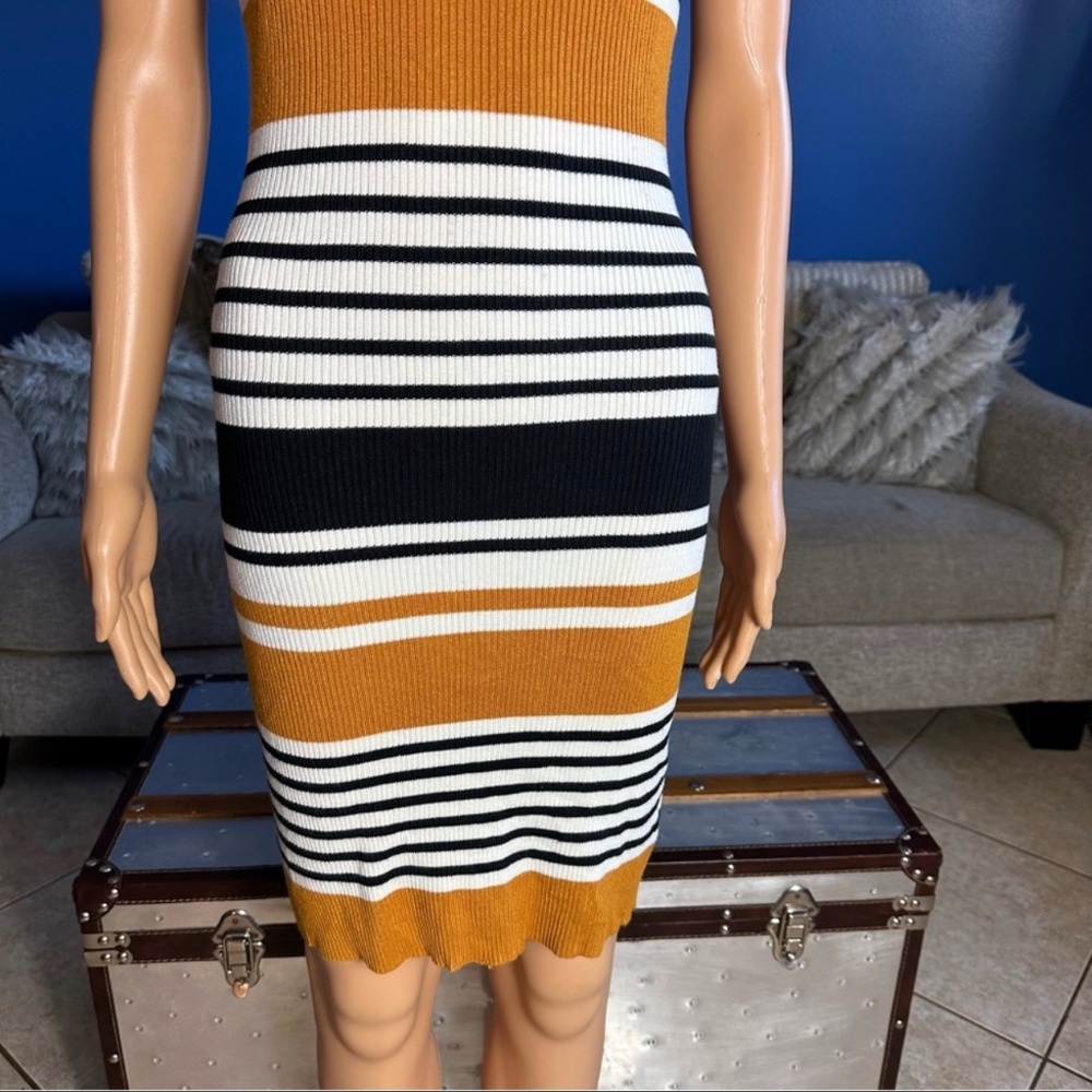 Kendall & Kylie Striped Bodycon Dress Small - Picture 4 of 9